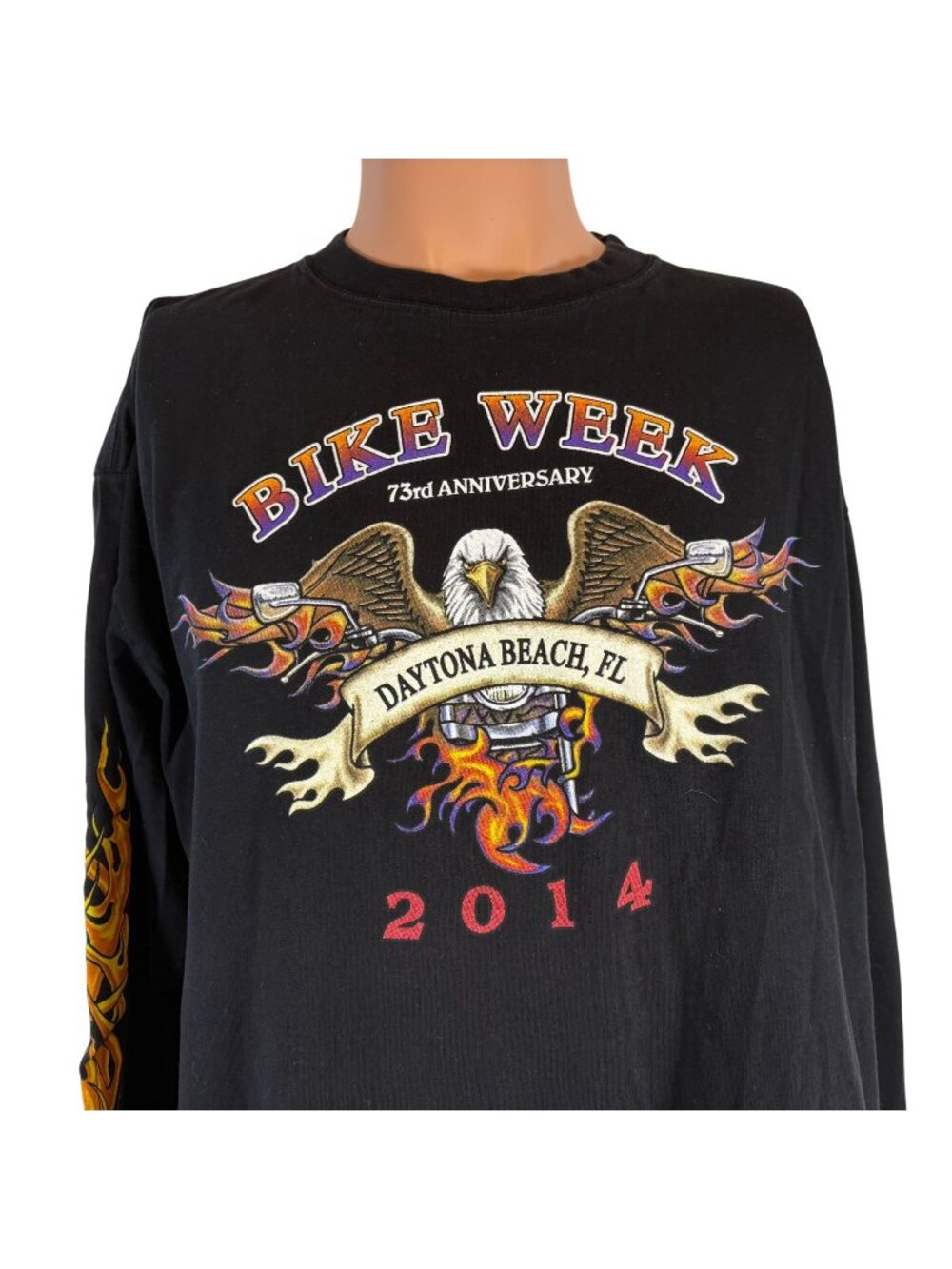 Daytona Beach Bike Week T Shirt Mens Size XL Motorcycle Florida Black 2014